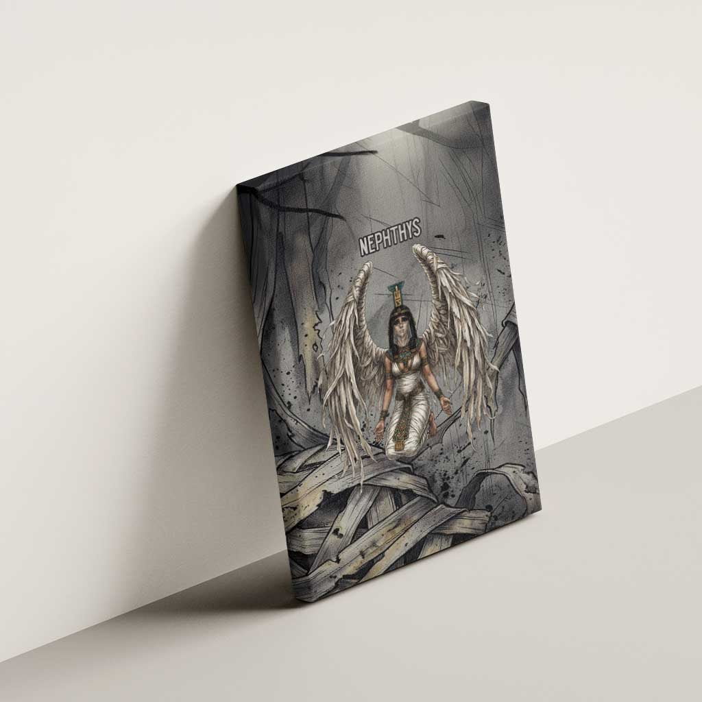 Nephthys Canvas Wall Art Mistress of the House Egyptian Goddess Wings