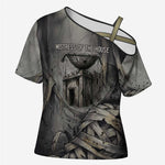 Nephthys Cross Shoulder Shirt Mistress of the House Egyptian Goddess Wings