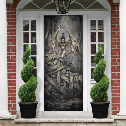 Nephthys Door Cover Mistress of the House Egyptian Goddess Wings