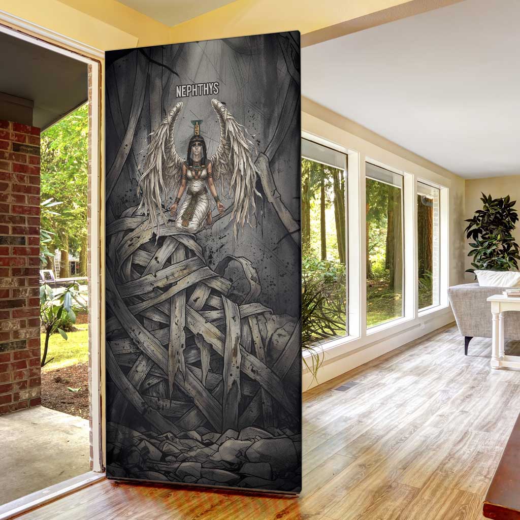 Nephthys Door Cover Mistress of the House Egyptian Goddess Wings