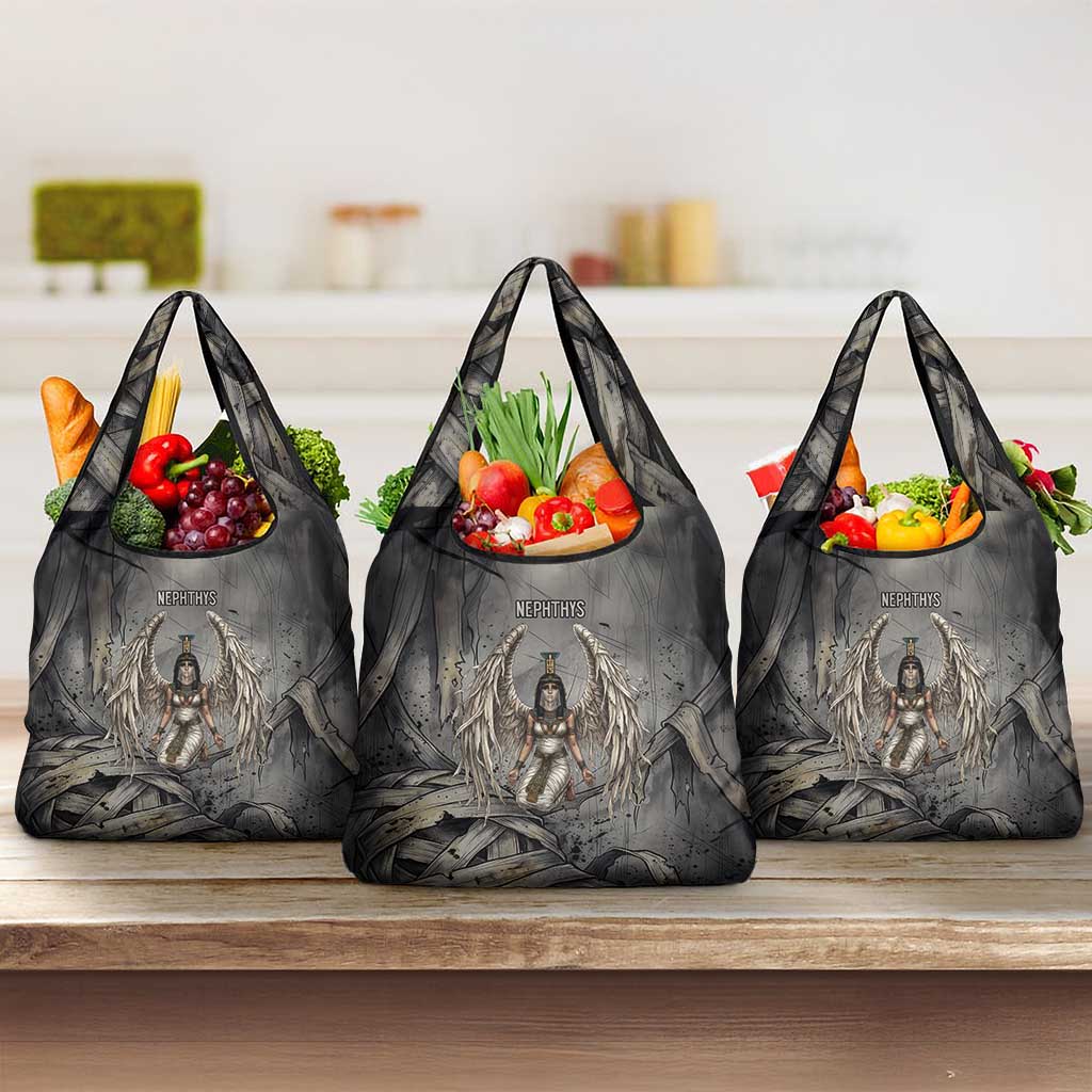 Nephthys Grocery Bag Mistress of the House Egyptian Goddess Wings