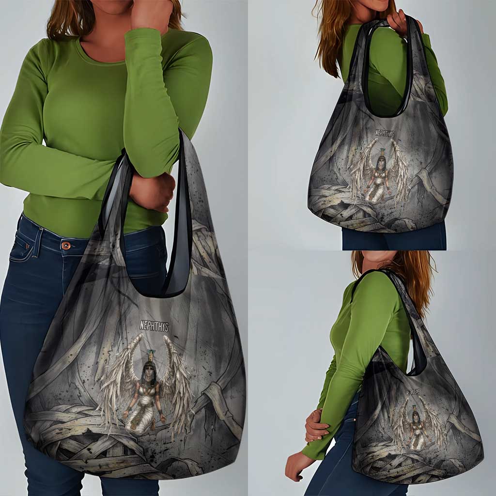Nephthys Grocery Bag Mistress of the House Egyptian Goddess Wings