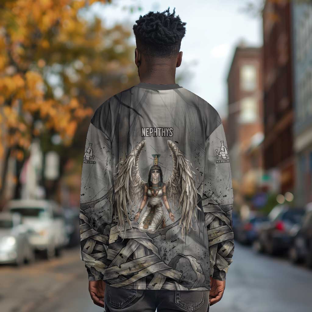 Nephthys Long Sleeve Shirt Mistress of the House Egyptian Goddess Wings
