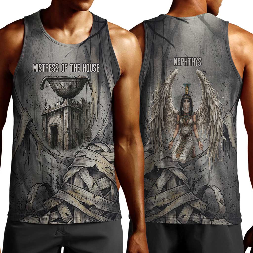 Nephthys Men Tank Top Mistress of the House Egyptian Goddess Wings