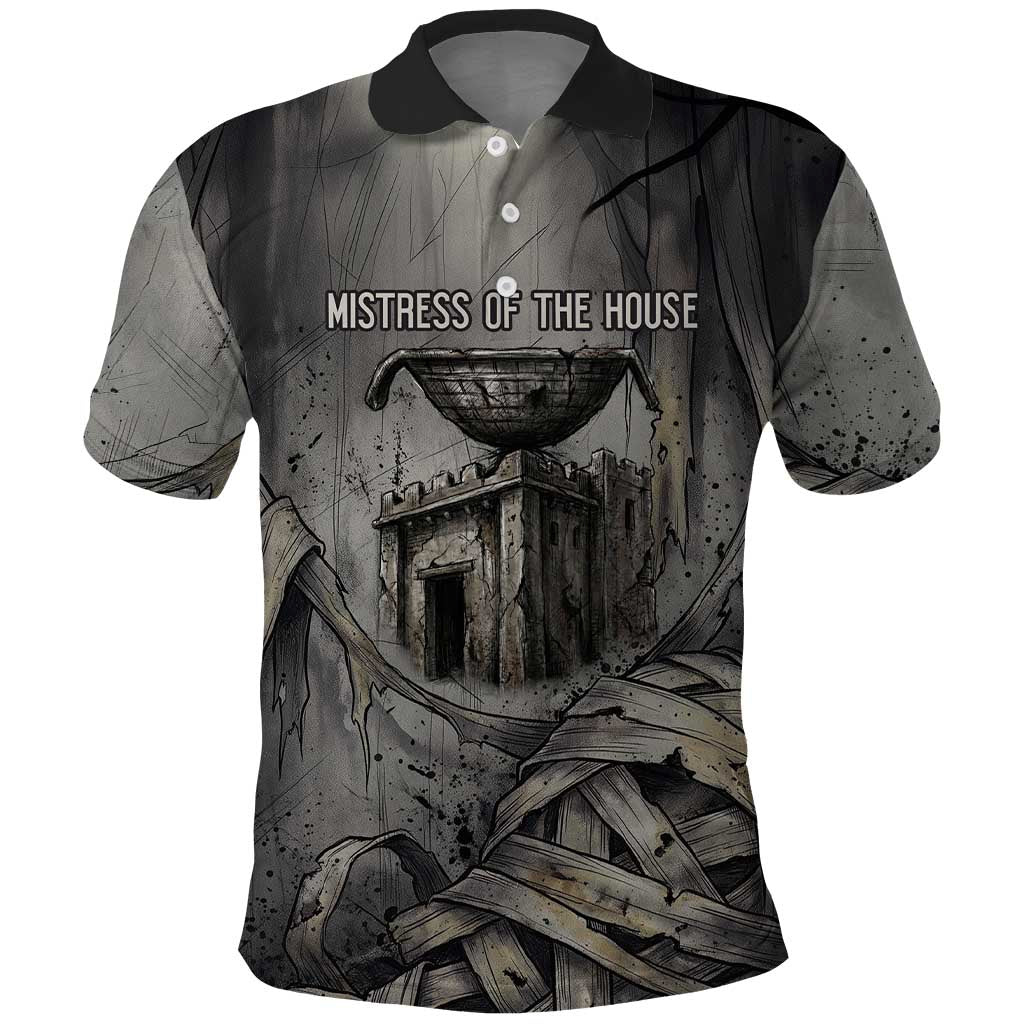 Nephthys Polo Shirt Mistress of the House Egyptian Goddess Wings