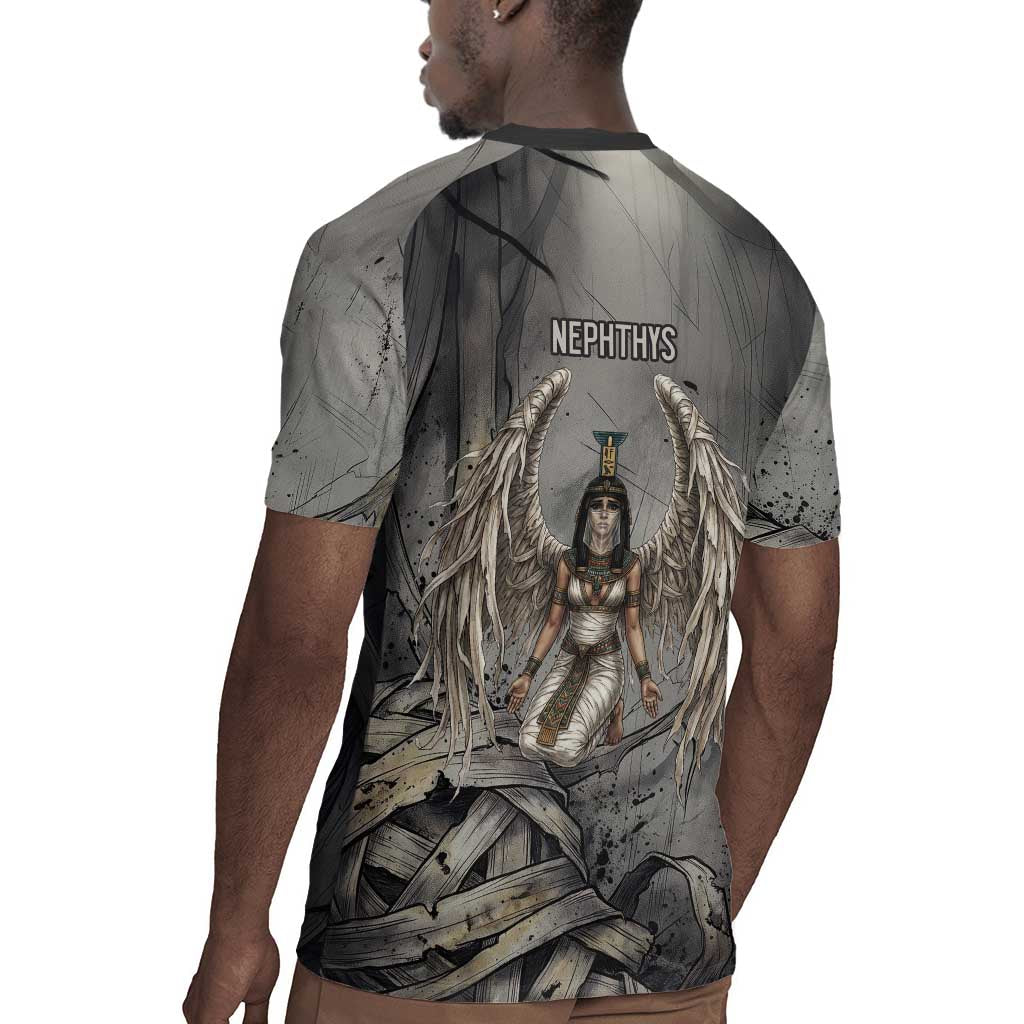 Nephthys Rugby Jersey Mistress of the House Egyptian Goddess Wings