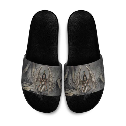Nephthys Slide Sandals Mistress of the House Egyptian Goddess Wings