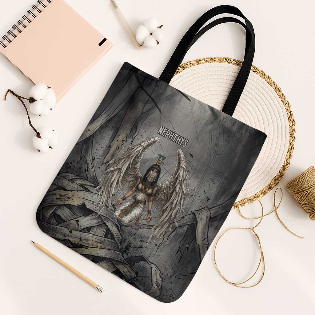 Nephthys Tote Bag Mistress of the House Egyptian Goddess Wings