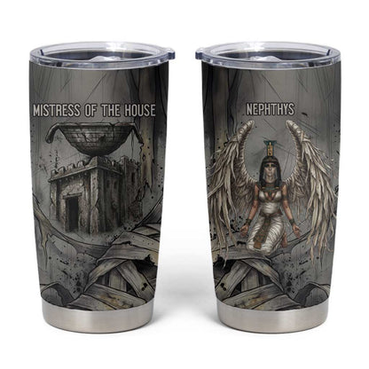 Nephthys Tumbler Cup Mistress of the House Egyptian Goddess Wings