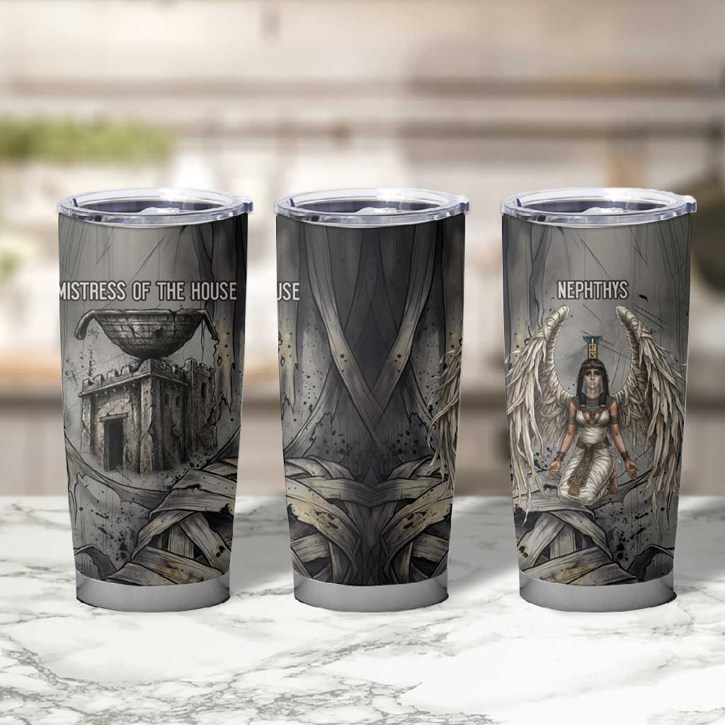 Nephthys Tumbler Cup Mistress of the House Egyptian Goddess Wings