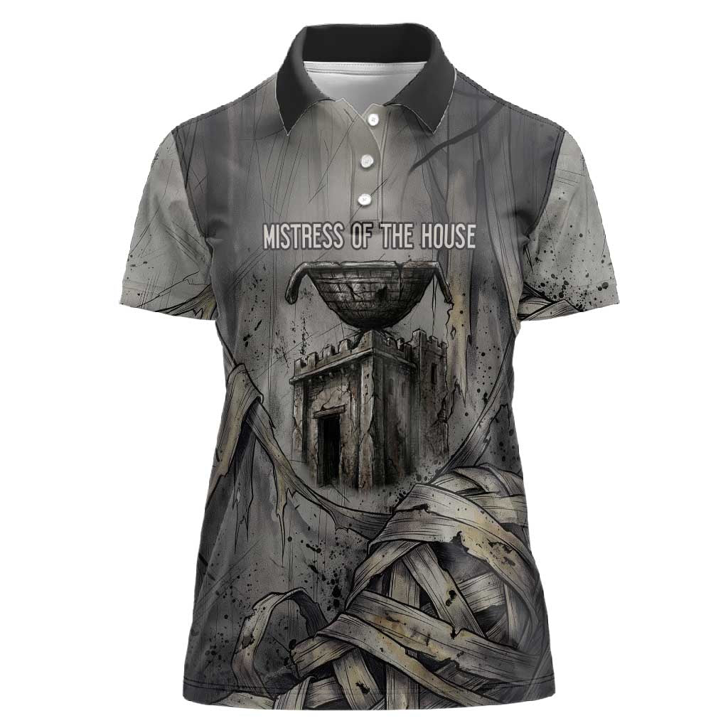 Nephthys Women Polo Shirt Mistress of the House Egyptian Goddess Wings
