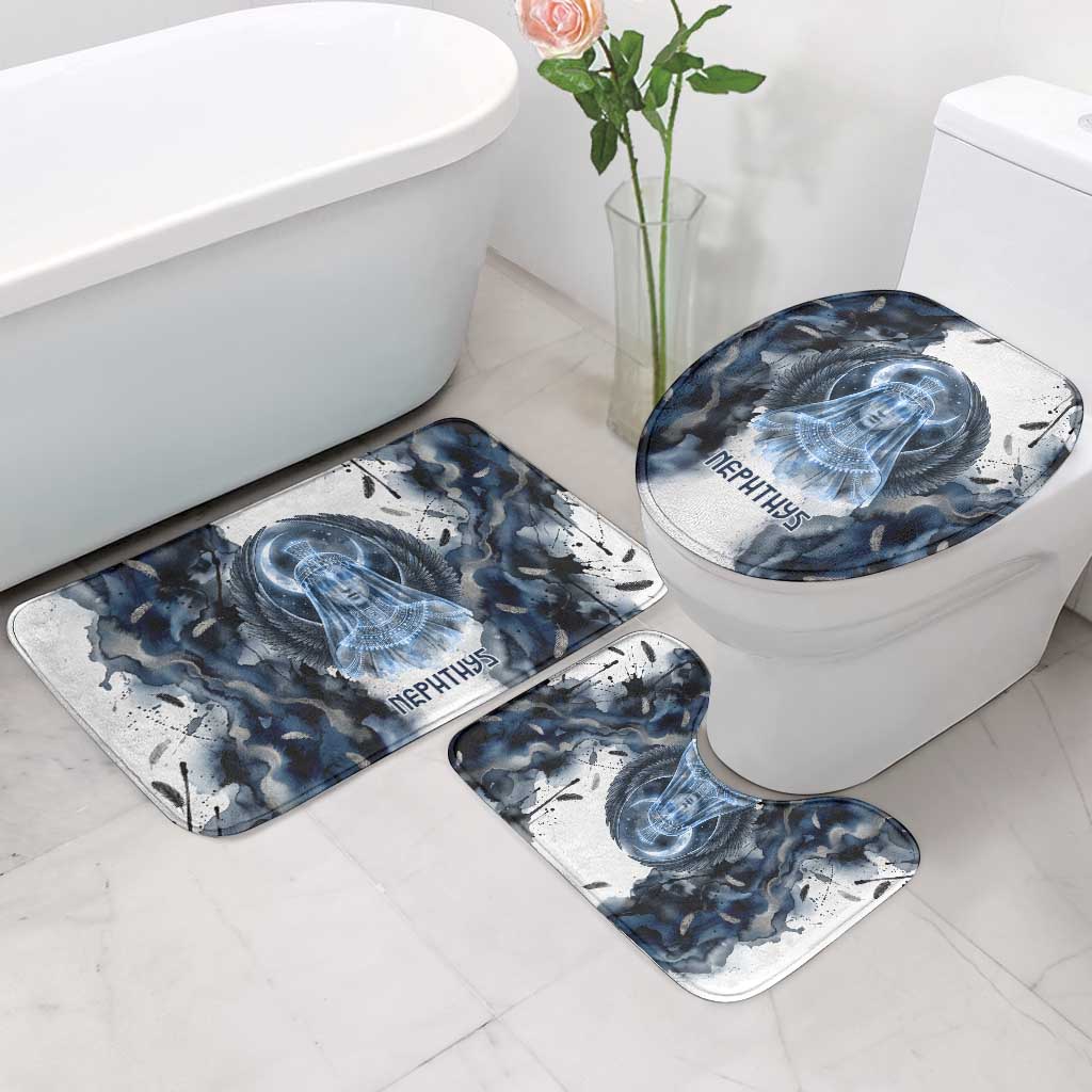 Nephthys Egyptian Bathroom Set The Dark Sister Falcon Wings Moon Veil