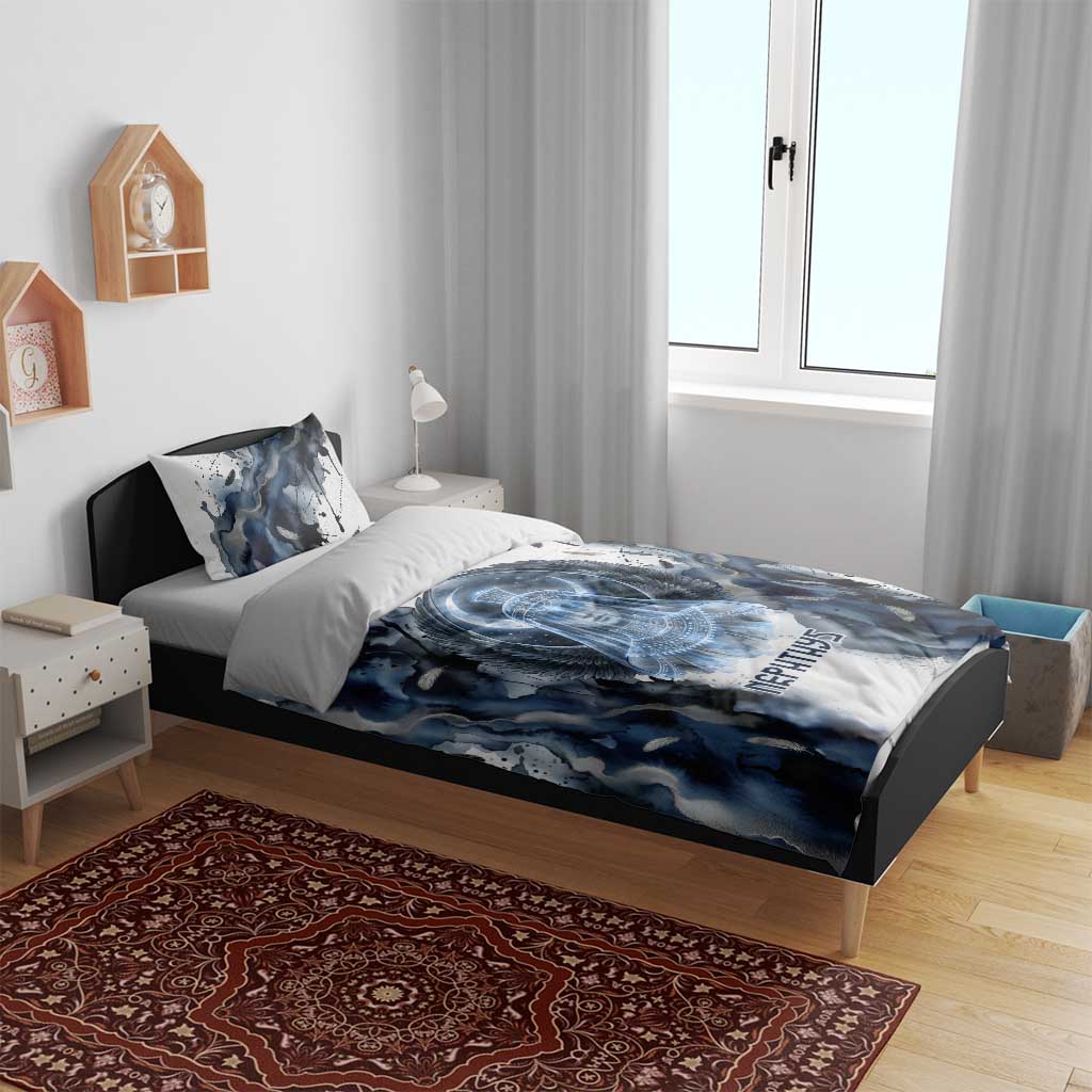 Nephthys Egyptian Bedding Set The Dark Sister Falcon Wings Moon Veil