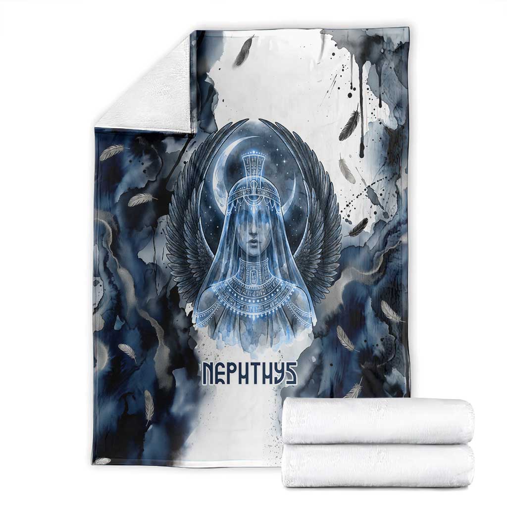 Nephthys Egyptian Blanket The Dark Sister Falcon Wings Moon Veil