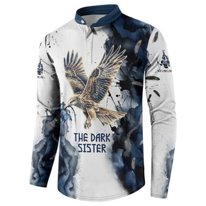 Nephthys Egyptian Button Sweatshirt The Dark Sister Falcon Wings Moon Veil