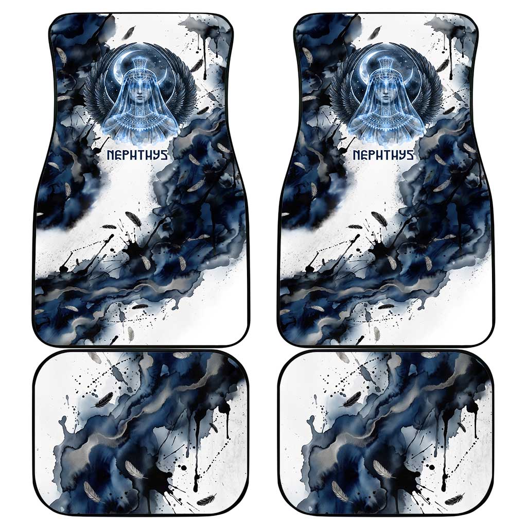 Nephthys Egyptian Car Mats The Dark Sister Falcon Wings Moon Veil