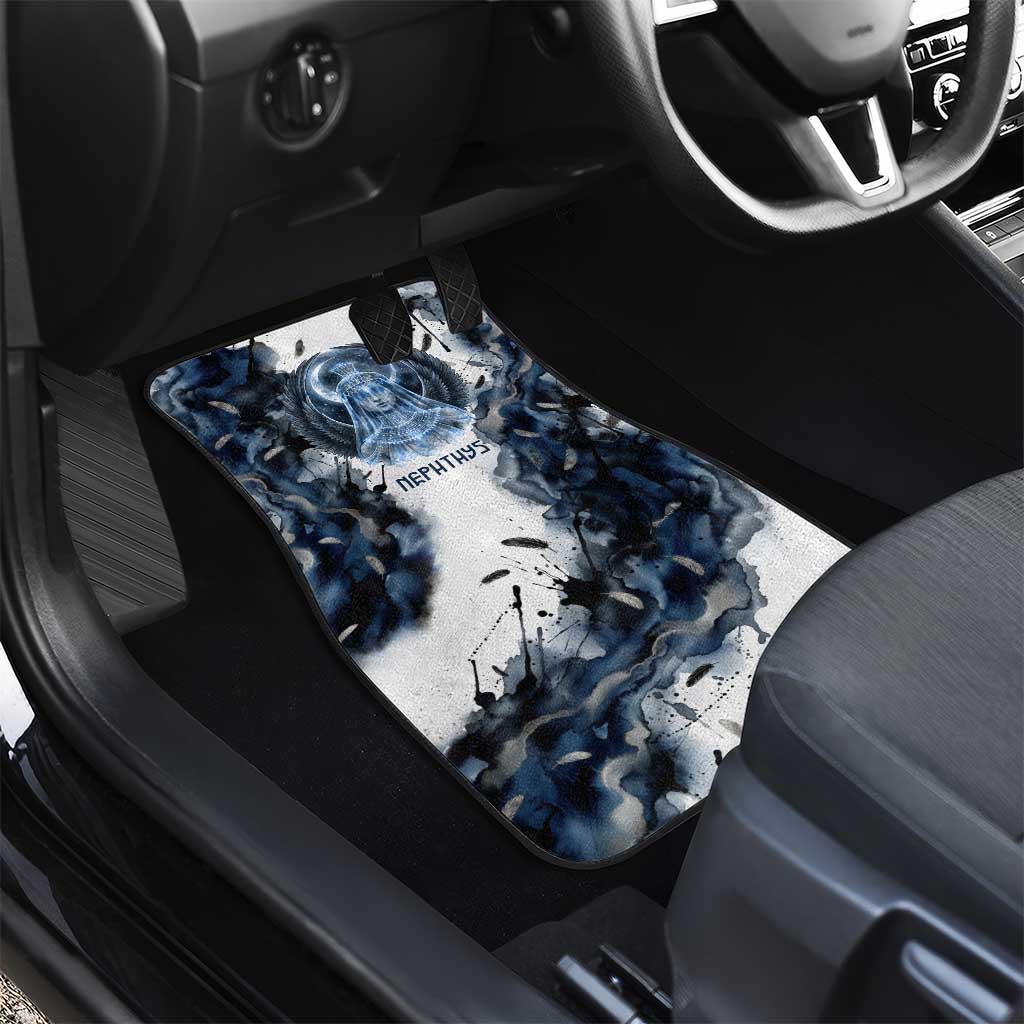 Nephthys Egyptian Car Mats The Dark Sister Falcon Wings Moon Veil