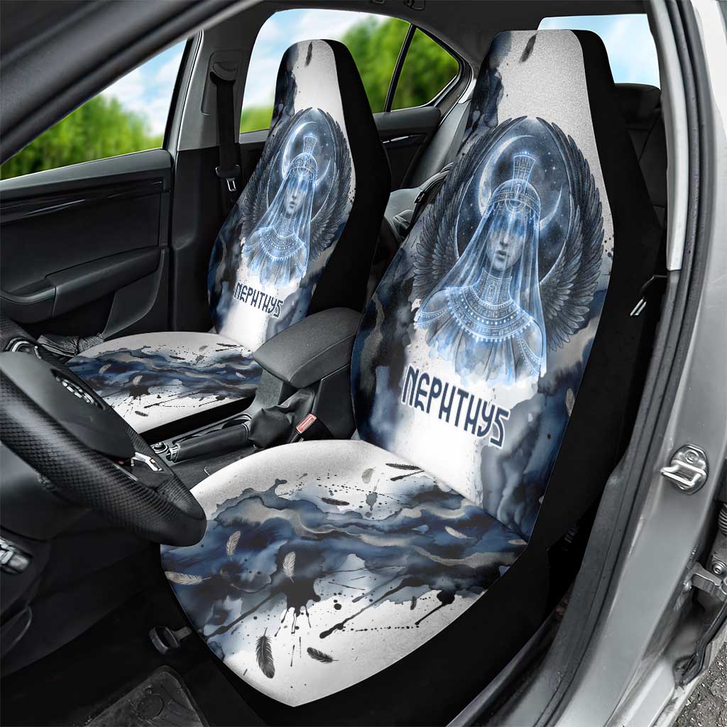 Nephthys Egyptian Car Seat Cover The Dark Sister Falcon Wings Moon Veil