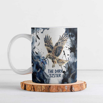 Nephthys Egyptian Ceramic Mug The Dark Sister Falcon Wings Moon Veil