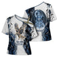 Nephthys Egyptian Cross Shoulder Shirt The Dark Sister Falcon Wings Moon Veil