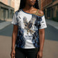 Nephthys Egyptian Cross Shoulder Shirt The Dark Sister Falcon Wings Moon Veil