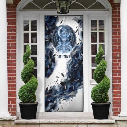 Nephthys Egyptian Door Cover The Dark Sister Falcon Wings Moon Veil