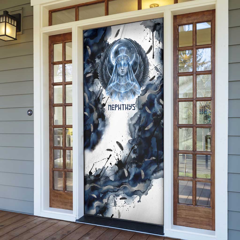 Nephthys Egyptian Door Cover The Dark Sister Falcon Wings Moon Veil