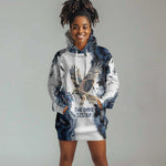 Nephthys Egyptian Hoodie Dress The Dark Sister Falcon Wings Moon Veil