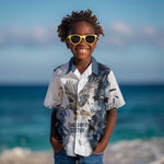 Nephthys Egyptian Kid Hawaiian Shirt The Dark Sister Falcon Wings Moon Veil
