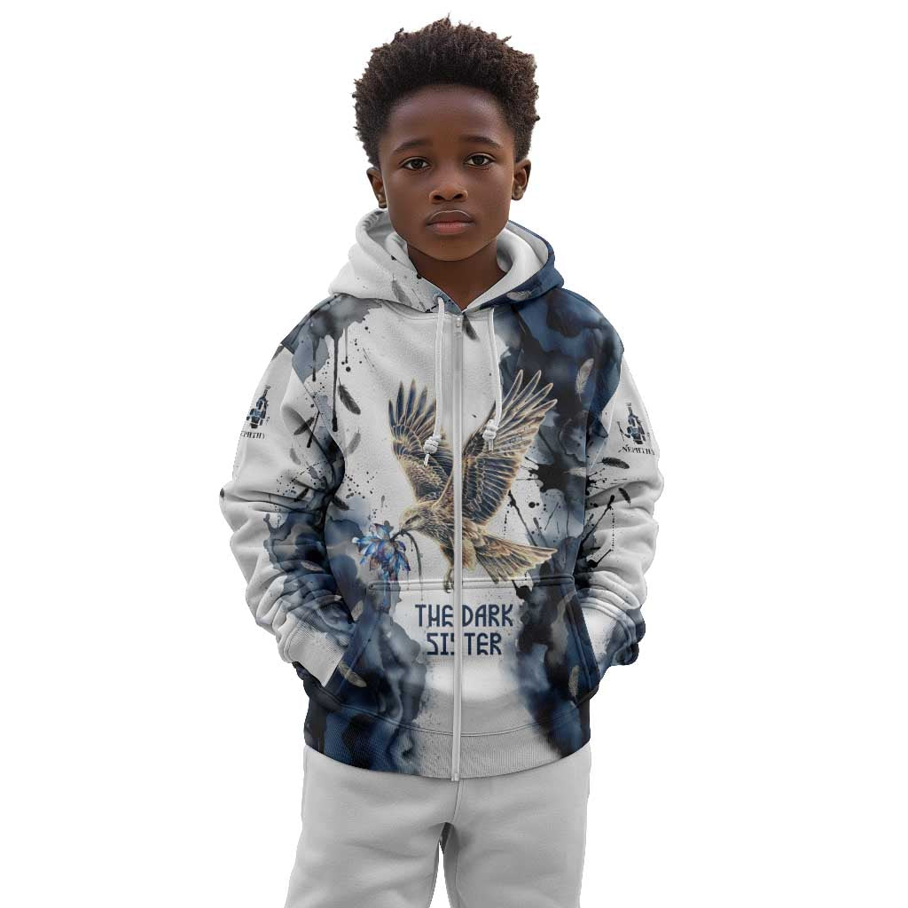 Nephthys Egyptian Kid Hoodie The Dark Sister Falcon Wings Moon Veil