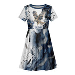 Nephthys Egyptian Kid Short Sleeve Dress The Dark Sister Falcon Wings Moon Veil