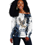 Nephthys Egyptian Off Shoulder Sweater The Dark Sister Falcon Wings Moon Veil
