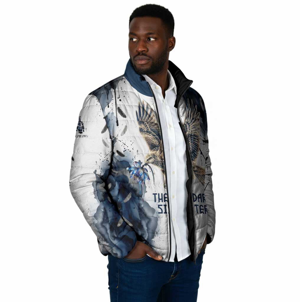 Nephthys Egyptian Padded Jacket The Dark Sister Falcon Wings Moon Veil