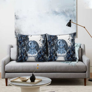 Nephthys Egyptian Pillow Cover The Dark Sister Falcon Wings Moon Veil