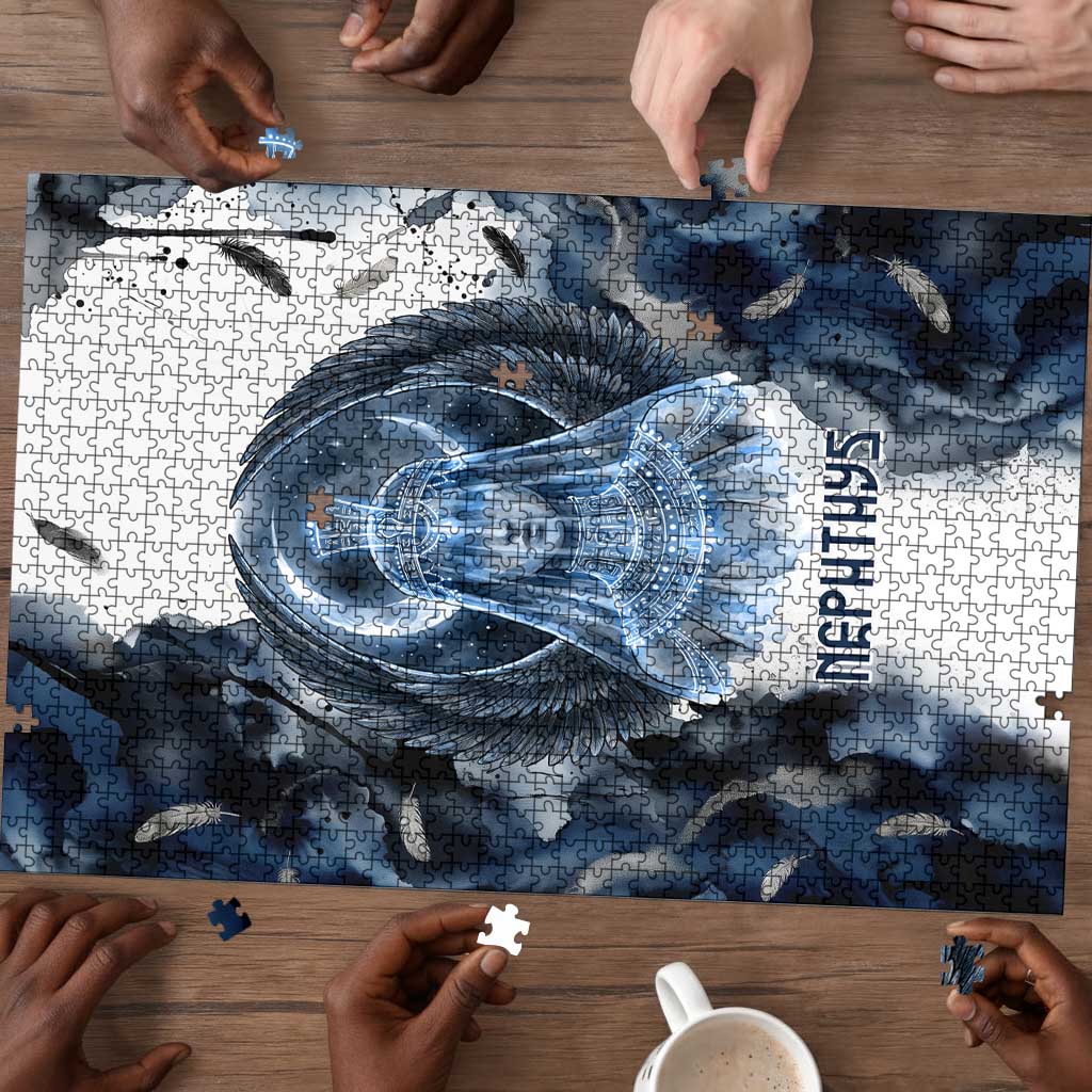Nephthys Egyptian Puzzle The Dark Sister Falcon Wings Moon Veil