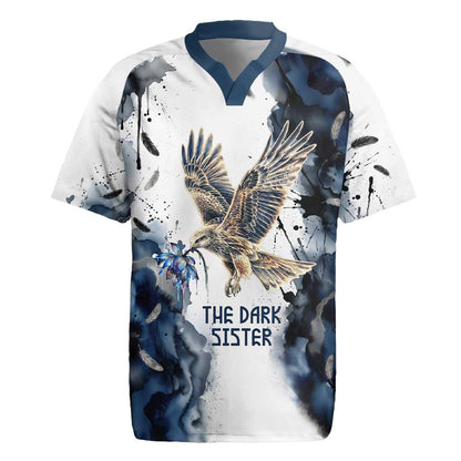 Nephthys Egyptian Rugby Jersey The Dark Sister Falcon Wings Moon Veil