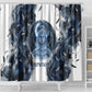 Nephthys Egyptian Shower Curtain The Dark Sister Falcon Wings Moon Veil