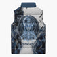 Nephthys Egyptian Sleeveless Puffer Jacket The Dark Sister Falcon Wings Moon Veil