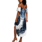 Nephthys Egyptian Summer Maxi Dress The Dark Sister Falcon Wings Moon Veil