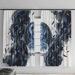 Nephthys Egyptian Window Curtain The Dark Sister Falcon Wings Moon Veil
