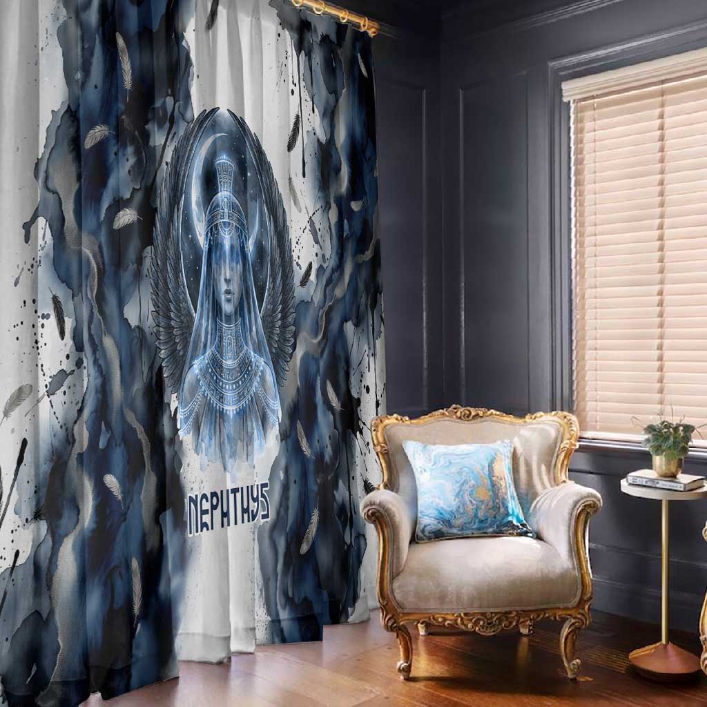 Nephthys Egyptian Window Curtain The Dark Sister Falcon Wings Moon Veil