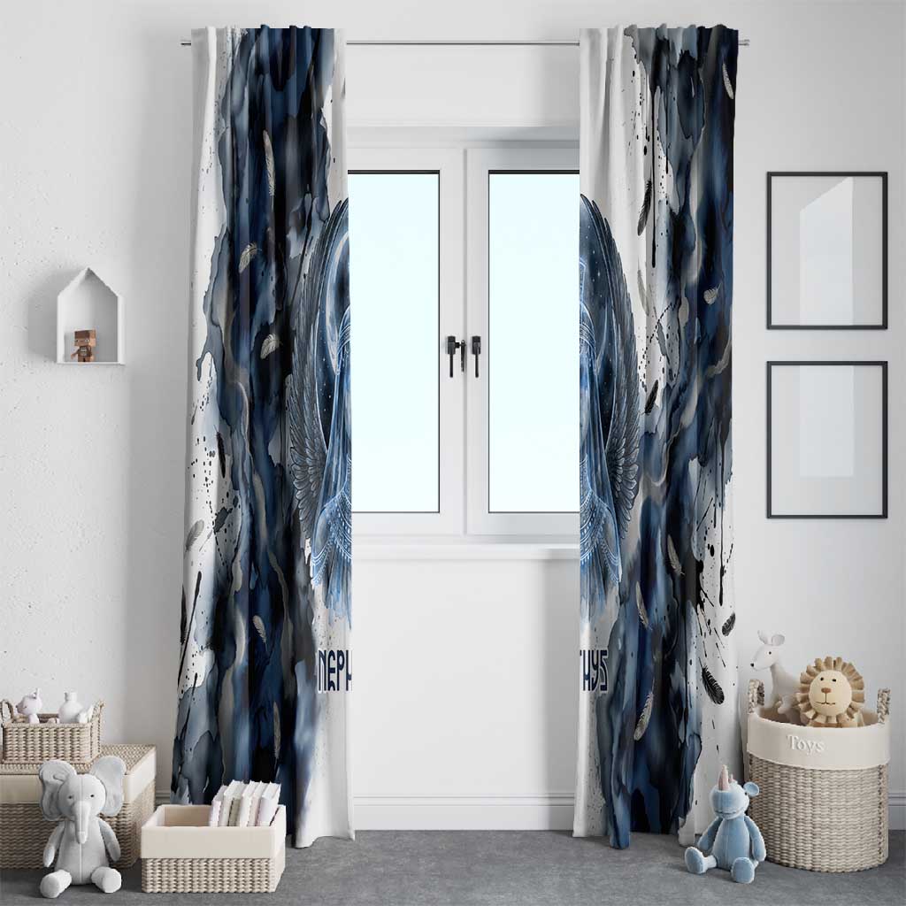 Nephthys Egyptian Window Curtain The Dark Sister Falcon Wings Moon Veil
