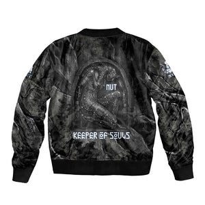 Nut Bomber Jacket Egyptian Keeper of Souls Celestial Stairway Ascension Path Cosmic Goddess of the Night Sky