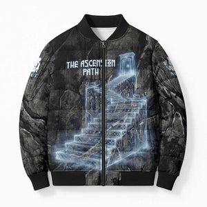 Nut Bomber Puffer Jacket Egyptian Keeper of Souls Celestial Stairway Ascension Path Cosmic Goddess of the Night Sky
