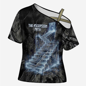 Nut Cross Shoulder Shirt Egyptian Keeper of Souls Celestial Stairway Ascension Path Cosmic Goddess of the Night Sky