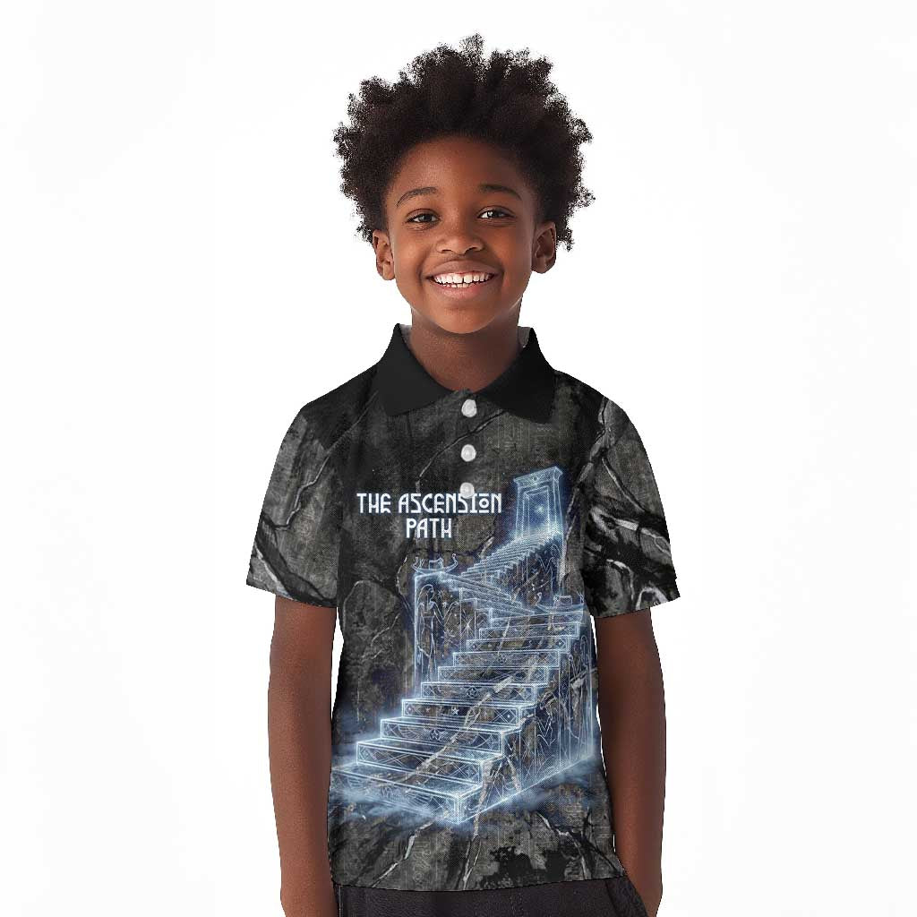 Nut Kid Polo Shirt Egyptian Keeper of Souls Celestial Stairway Ascension Path Cosmic Goddess of the Night Sky