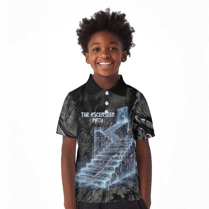 Nut Kid Polo Shirt Egyptian Keeper of Souls Celestial Stairway Ascension Path Cosmic Goddess of the Night Sky