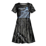 Nut Kid Short Sleeve Dress Egyptian Keeper of Souls Celestial Stairway Ascension Path Cosmic Goddess of the Night Sky