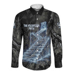 Nut Long Sleeve Button Shirt Egyptian Keeper of Souls Celestial Stairway Ascension Path Cosmic Goddess of the Night Sky