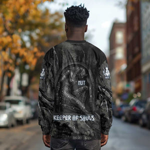 Nut Long Sleeve Shirt Egyptian Keeper of Souls Celestial Stairway Ascension Path Cosmic Goddess of the Night Sky